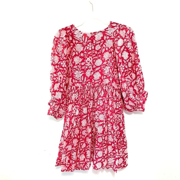 Daughters of India Kyra mini dress in saffron red. - Picture 8 of 10